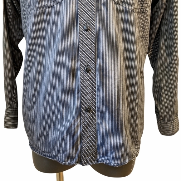 HARLEY Davidson striped button front shirt medium - Picture 3 of 9